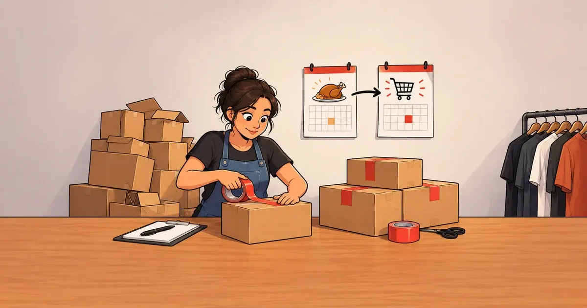 Preparação dos pedidos acompanha a passagem do Dia de Ação de Graças para a Black Friday.