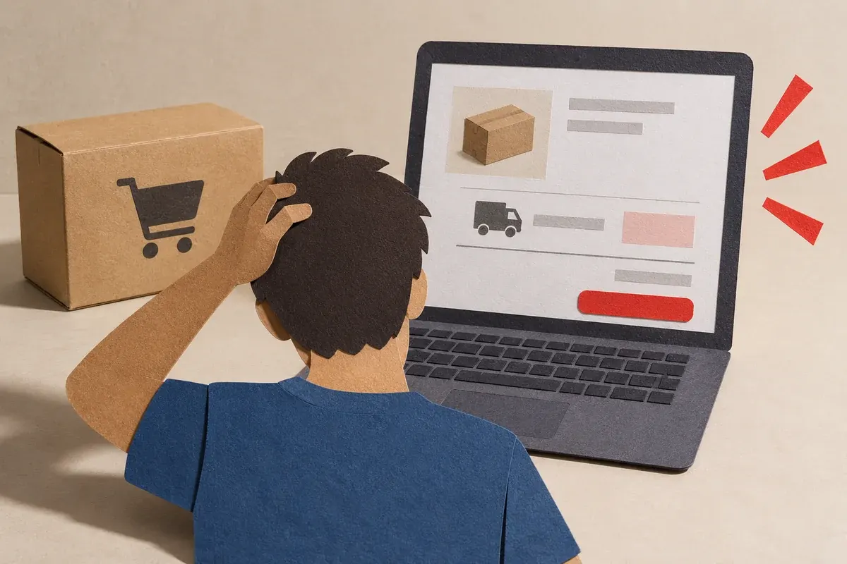 Comprador se surpreende com a cobrança de frete ao conferir o pedido.